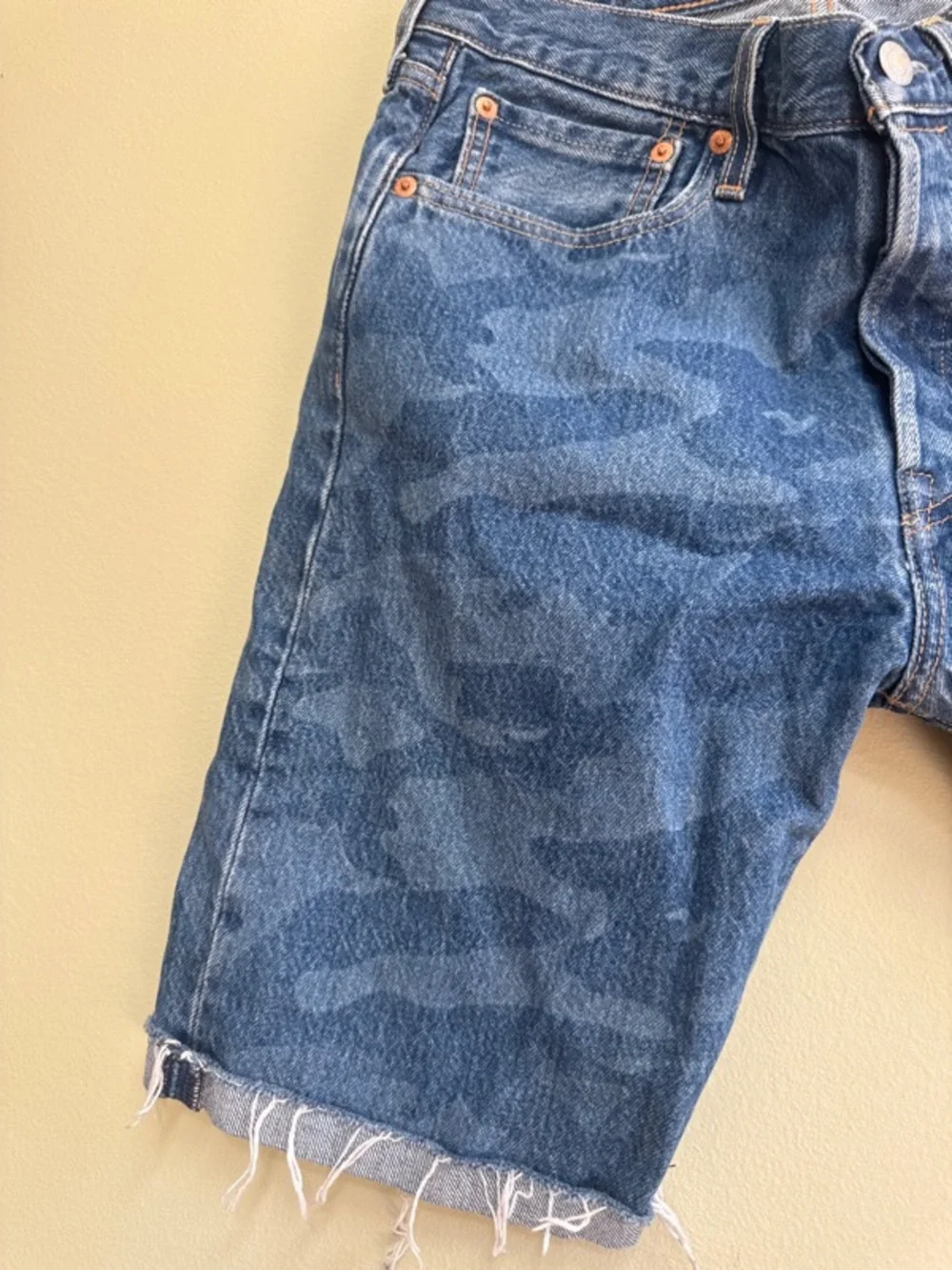 Levi’s 501 Camo Print Cutoff Shorts
